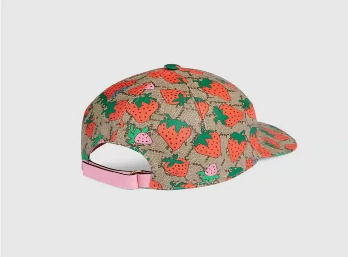 Casquette de baseball classique imprimé fraise femmes célèbre coton réglable crâne Sport casquettes de balle de golf courbé cactus de haute qualité 8860858