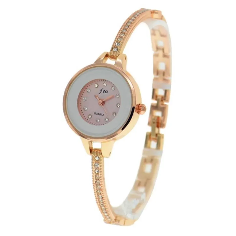 Wristwatches 100pcs lot Jw-8137L Fashion Lady Bracelet Watch Wrap Quartz Elegance Roman Style Alloy For Whole WatchWristwatche353j