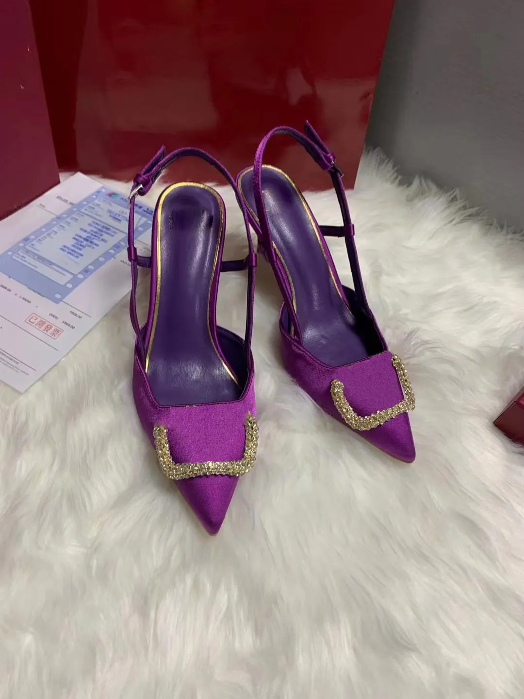 Scarpe alte Scarpe eleganti da donna di alta qualità Sandali con plateau Tacchi alti Scarpe a punta con strass per feste 8 stili Marchio di lusso nero bianco rosso