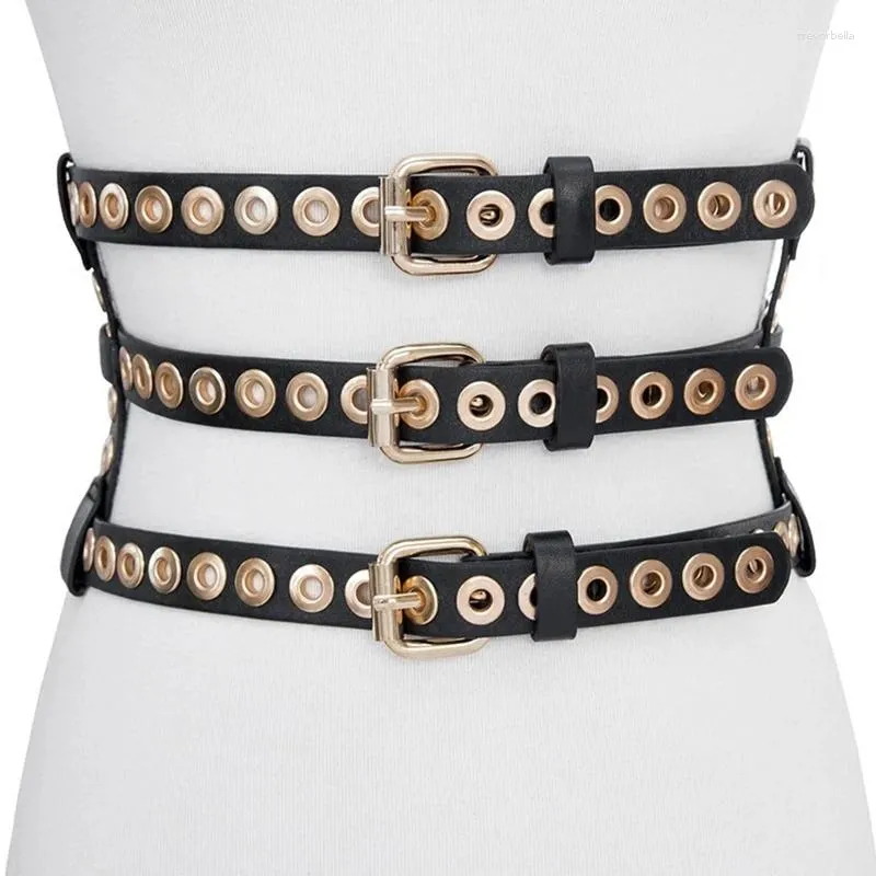 Riemen Metallic Body Taille Riem Mode Zwart Verstelbare Strappy Accessoires Sieraden voor vrouwen en meisjes