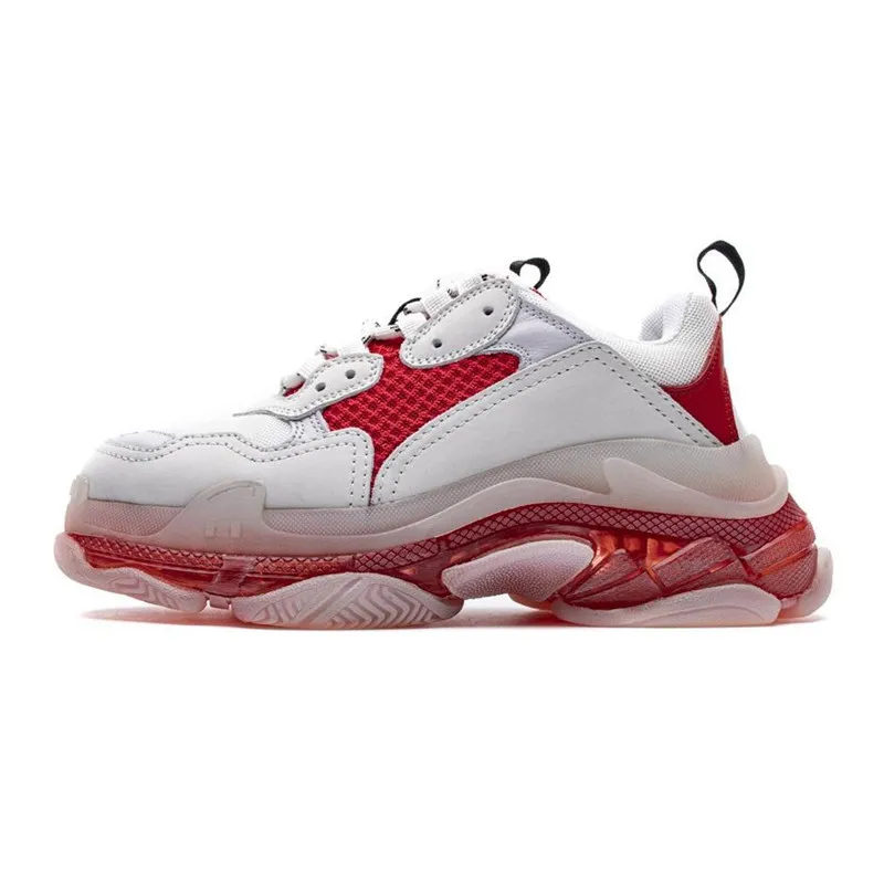Designer Triple S Casual Shoes Mens Womens Platform Sneakers Clear Sole Black White Grey Red Pink Blue Royal Neon Green Yrainers Tennis