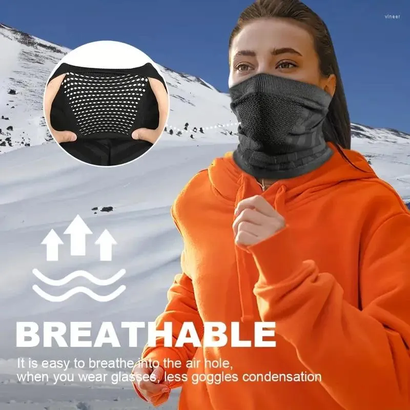 Bandanas zimowa maska ​​na szyję wiatroodporną tracynną oddychającą siatkę na świeżym powietrzu na rowerze mężczyzn i damskiej