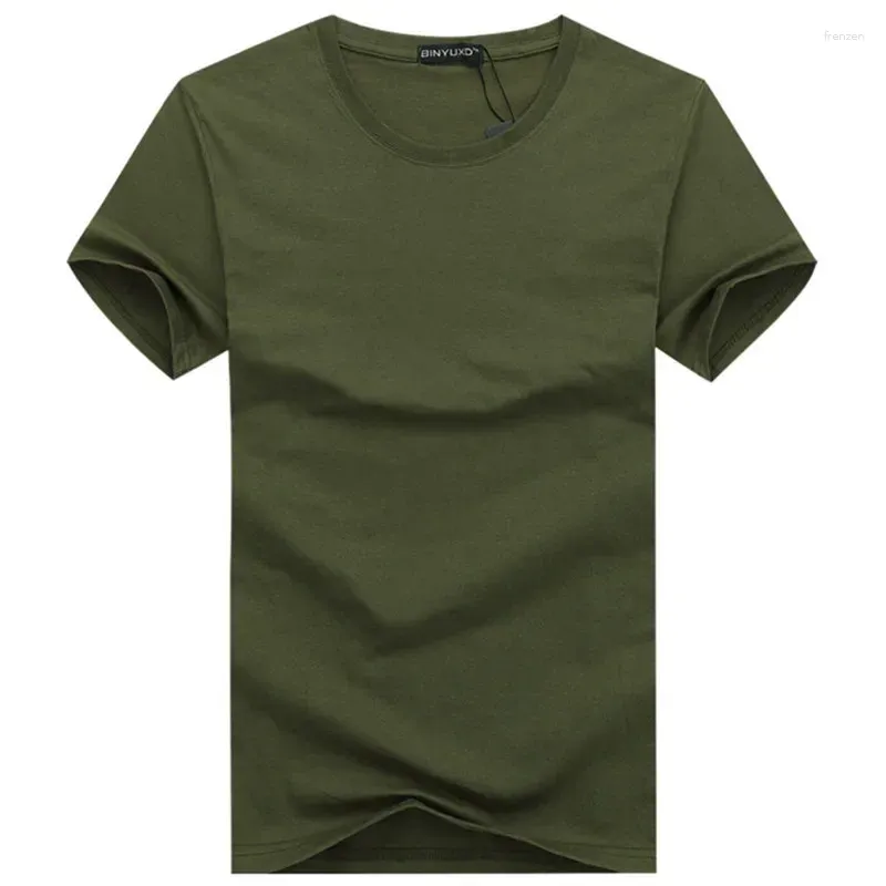 Men's Suits B8807 Simple Creative Design Line Solid Color Cotton T Shirts Arrival Style Short Sleeve Men T-shirt Plus Size
