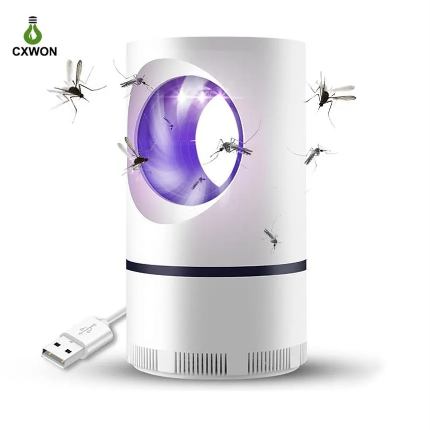 USB Mosquito Killer Lamp LED Pocatalyst vortex strong suction indoor Bug Zapper Repellent UV light Trap for Killing insect249l