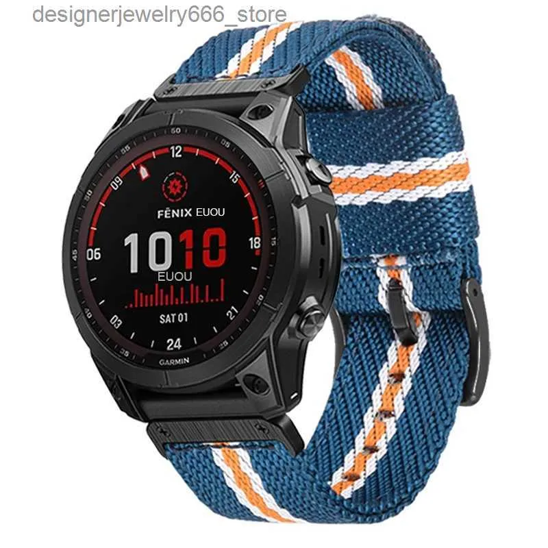 Cinturini per orologi QuickFit 26mm 22mm cinturino in nylon tessuto per Garmin Fenix 7X 6X 5X plus 7 6 Epix Gen 2 MARQ Descent G1 Mk2 Tactix cinturino sostitutivo Q231212