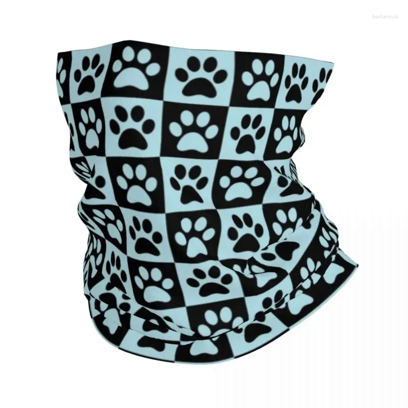 Bandanas Checkered Gift Dog Print Checkerboard Pattern Winter Headband Neck Warmer Ski Cycling Tube Scarf Face Bandana Gaiter