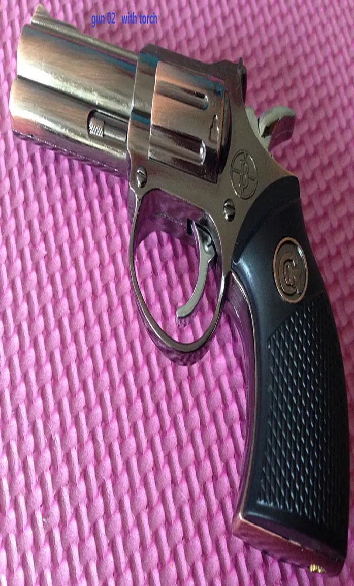 JetLite Revolver Gun Lighter 9mm Metal Pistol With Windproof & Refillable Butane Gas, Ideal For