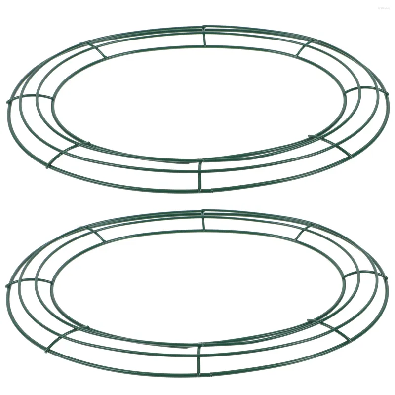 Decoratieve bloemen 2 stuks DIY ijzeren krans frame eivormige ondersteuning partij maken gereedschap