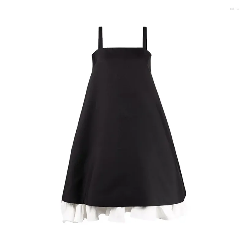 Abiti casual Hepburn Style Fairy Ruffle Sling Gonna soffice Abito da donna Lady Summer A Line