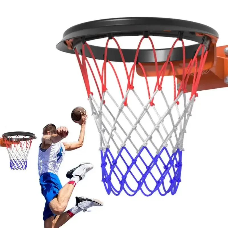 Bollar Outdoor Sports Basketball Net Basketball Standard Hoop Mesh Net Backboard Rim Ball Pum Basketball Mesh Netting For Hoop Net 231212