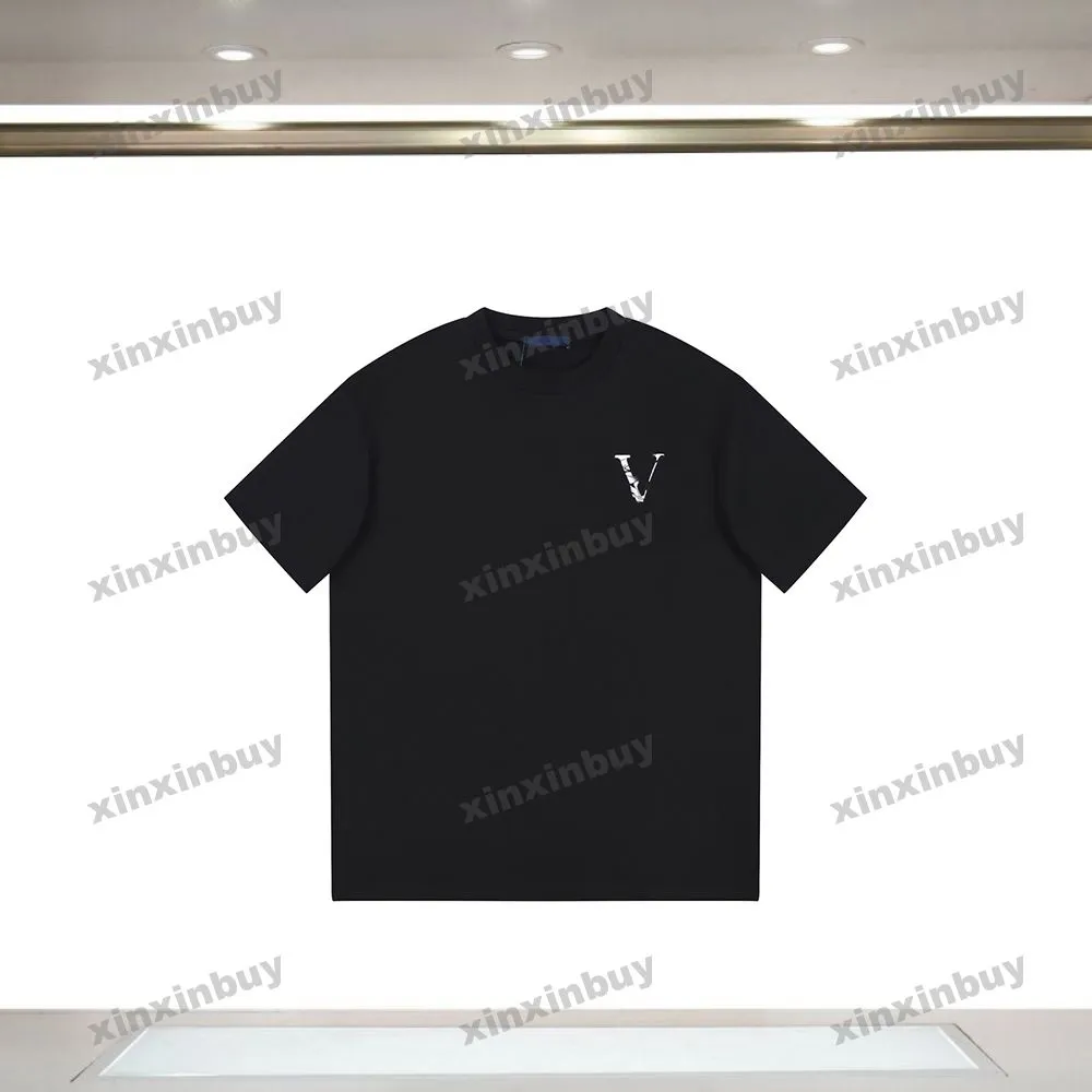 Xinxinbuy Men Designer Tee T Shirt Ski Letter Patch Jacquard 1854 Short Sleeve Cotton Women Black White Blue Grey Red S-XL