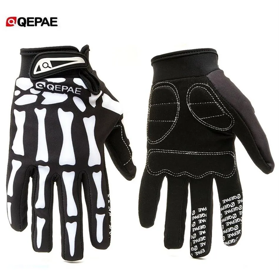 Qeqae Modello Scheletro Unisex Dito Intero Bicicletta Ciclismo Motocicletta Motocicletta Guanti da Equitazione Guanti da Bici per Donne e Uomini 2292x