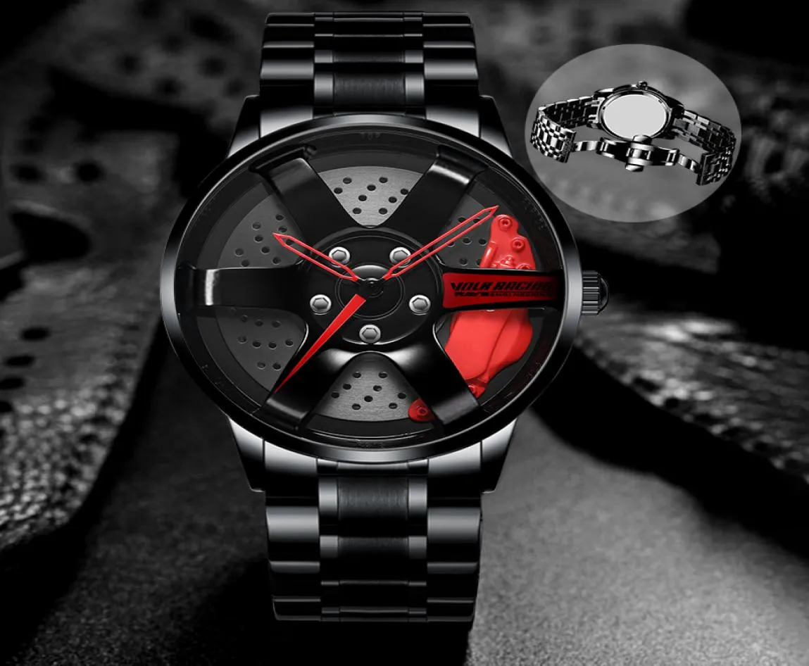 2020 Luxury Men Watch NIBOSI Wheel Rim TE37 Watch Custom Design