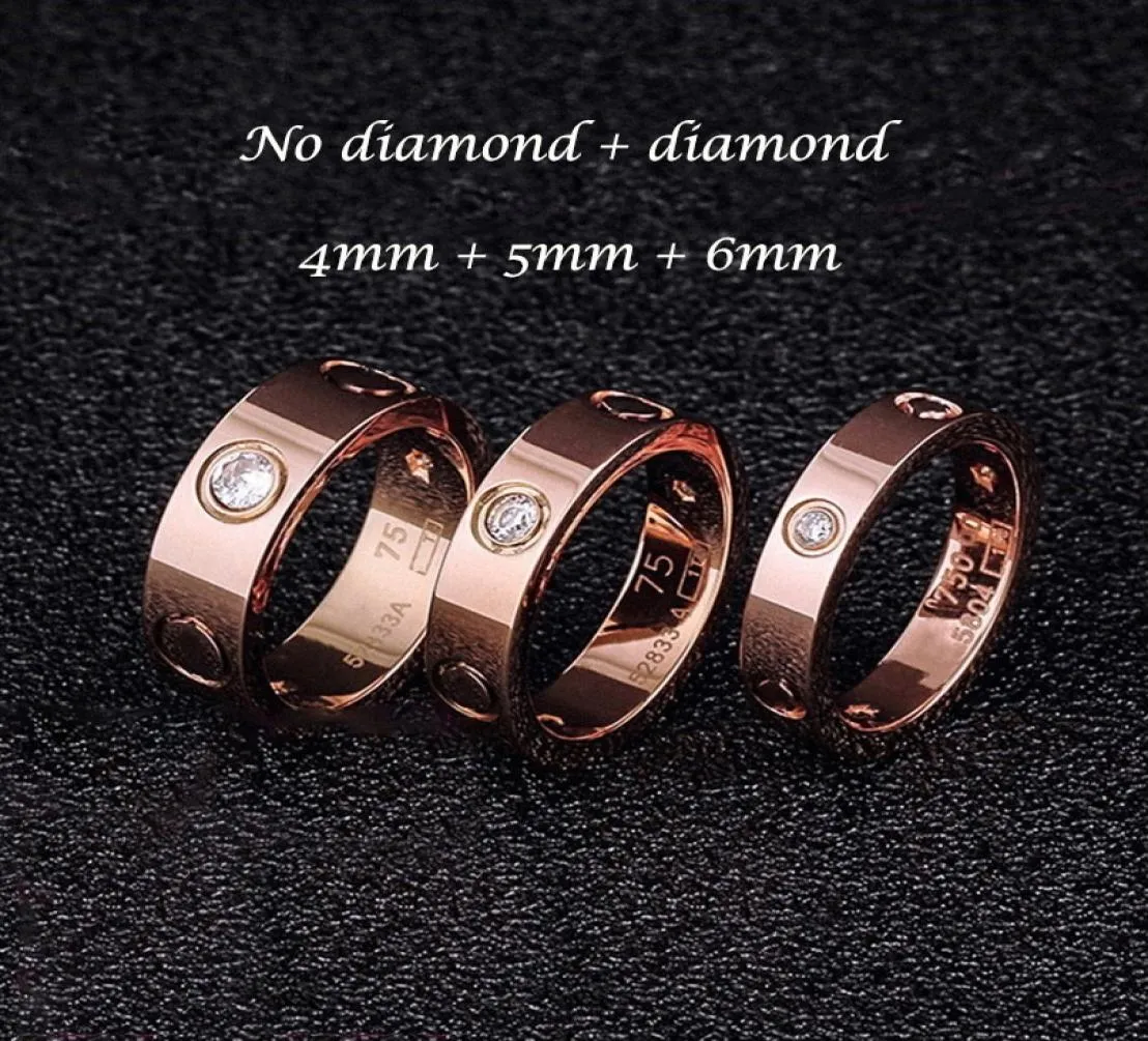 456mm Classic Love Screw Ring Designer Mens Womens Lovers Nail Wedding Rings Highend Quality Gold Silver Accessories With Red B3768728