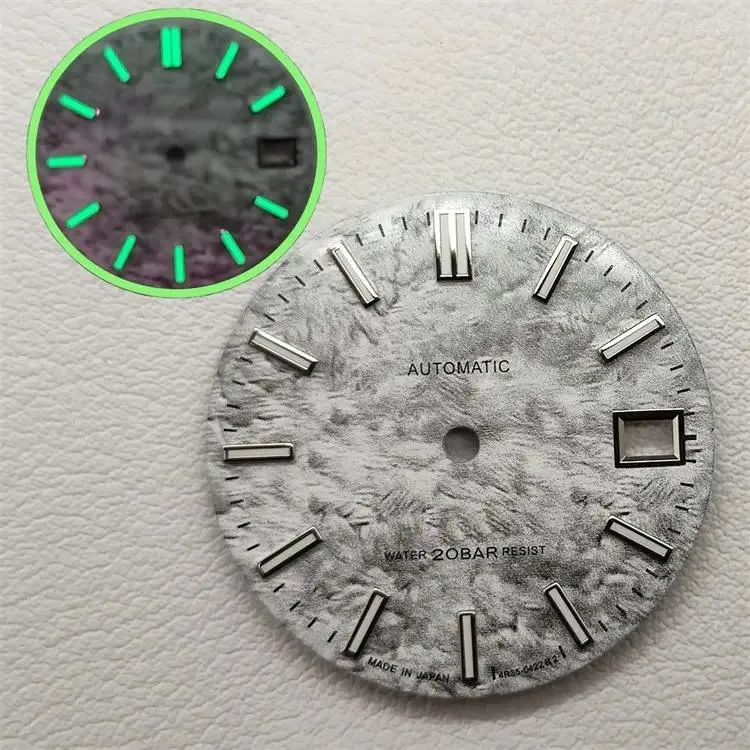 Uhrenreparatursätze Teile 28,5 mm NH35 modifiziertes Zifferblatt BGW9 C3 leuchtend für 4R36 6R Uhrwerk