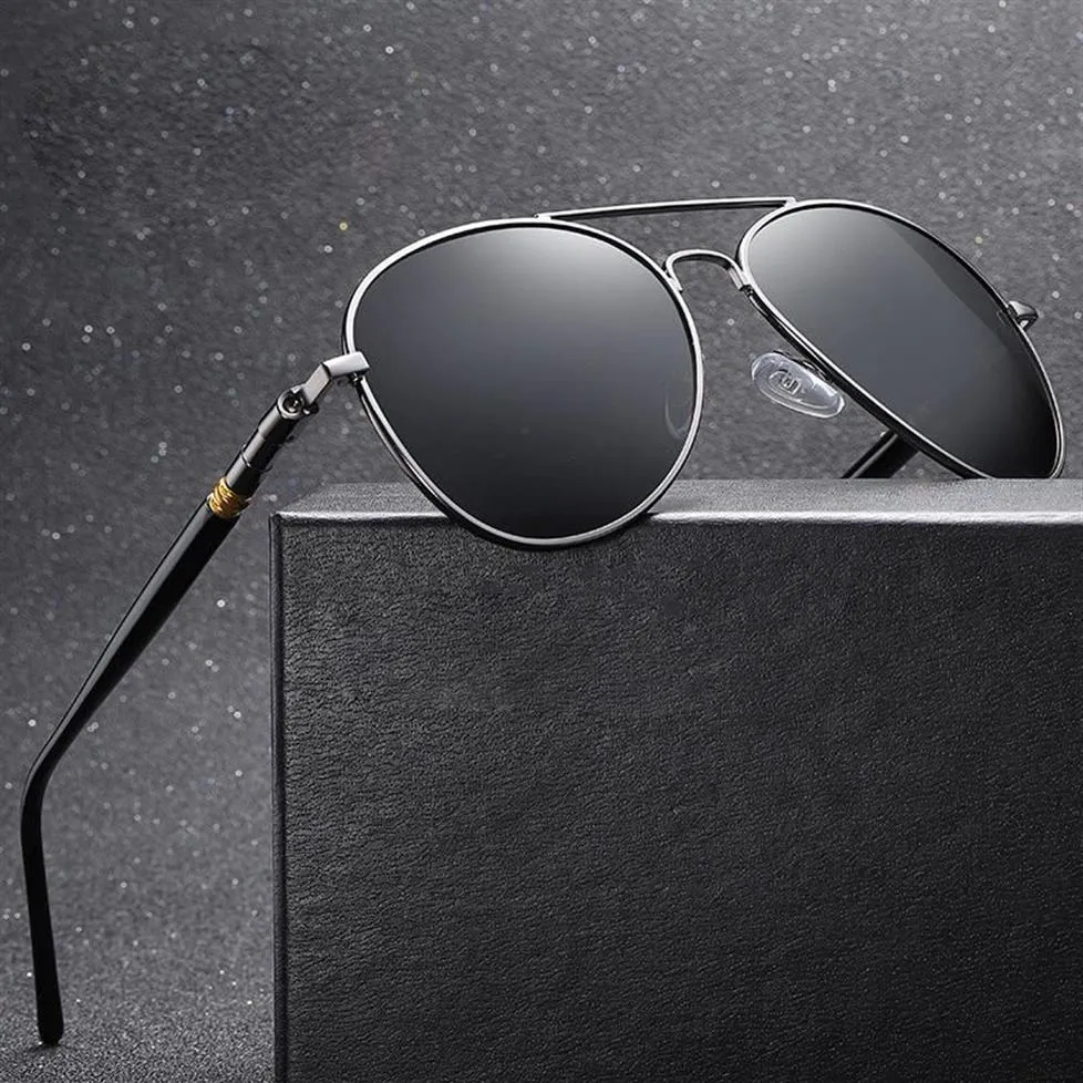 Sunglasses Classic Polarized Men Driving Pilot Sun Glasses Brand Designer Male Vintage Black For Man Women UV400304E