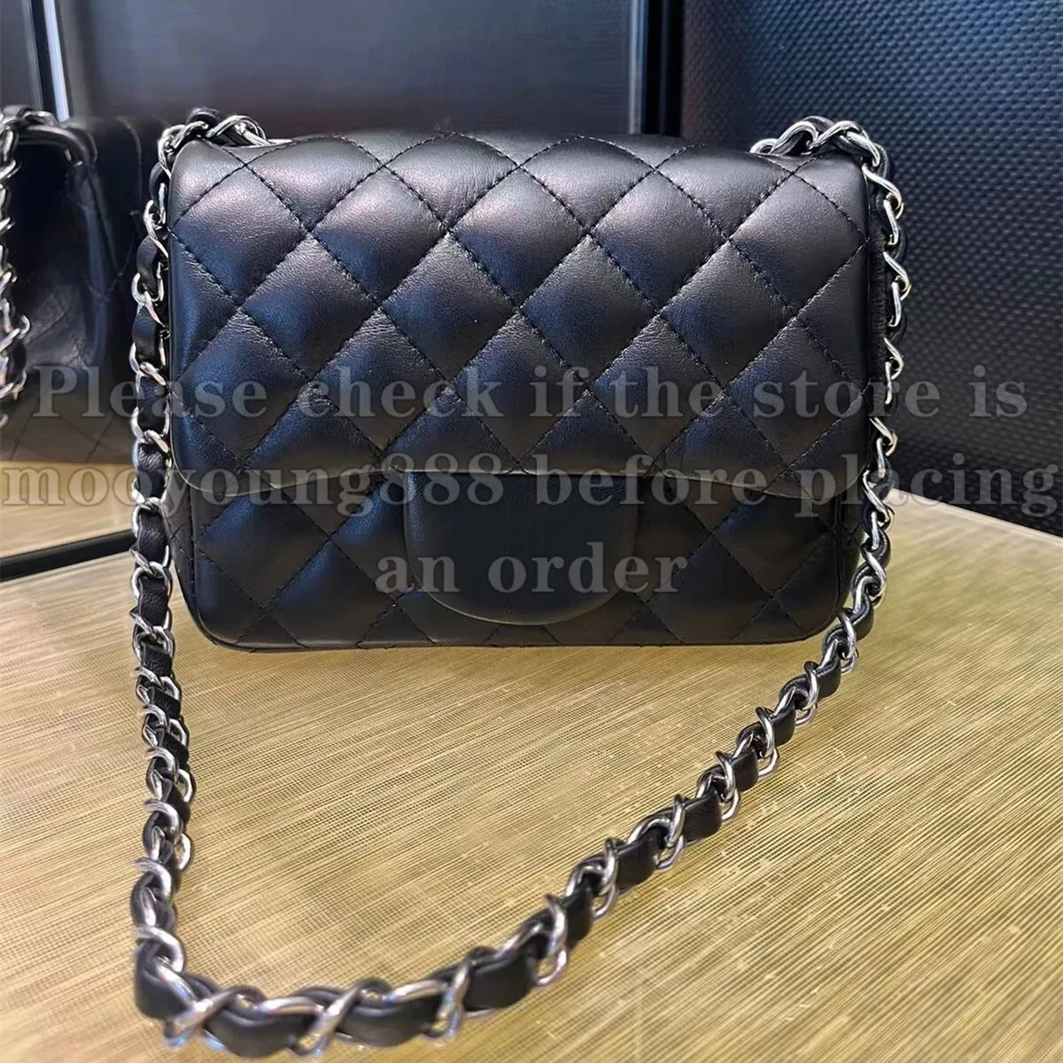 12A Upgrade Mirror Quality Women Mini Classic Quilted Flap Bag Luxury Designer Diamond Lattice Bag Caviar Lambskin Purse Handbags Shoulder Black Gold Chain Box Bag