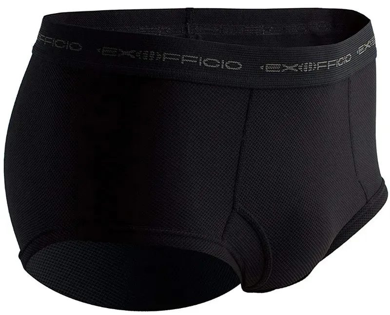 ExOfficio Men's Give-N-Go Sport Mesh 9'' Boxer Brief, Black/Royal, Large at   Men's Clothing store