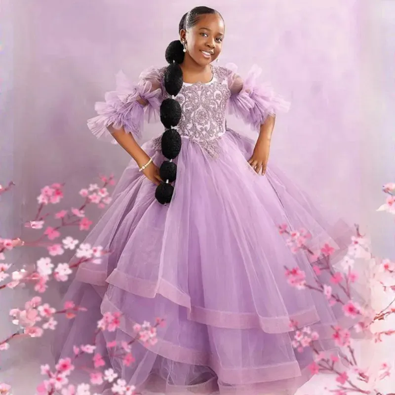 Lilac Lace Wedding Dress Luxurious Design For Kids Birthday Party From Lindaxu90 92.27 DHgate.Com