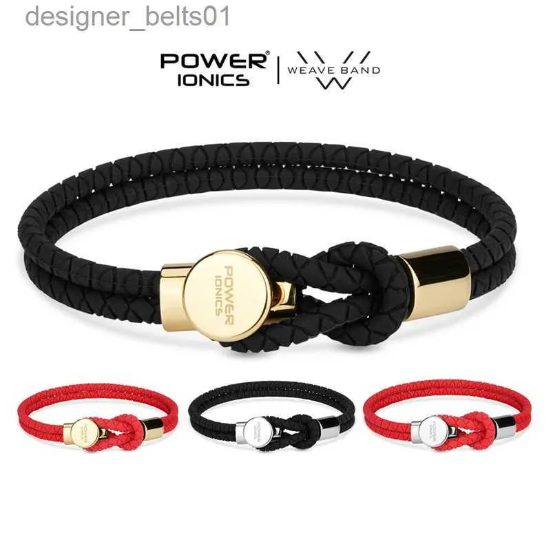 Charm Bracelets Power Ionics 2022 New WEAVE BAND Unisex Waterproof 3000Ions and Germanium Healthy Men Women Bangle Sports Fashion BraceletL231214