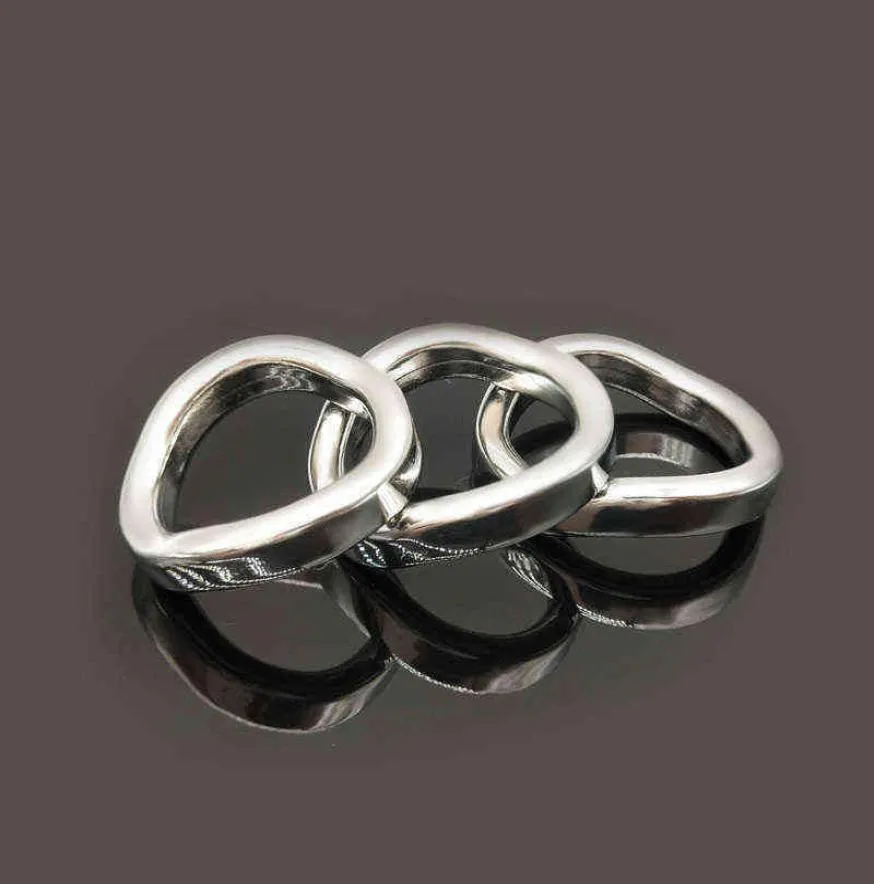 NXY Cockrings Nuunanillo de Pene Maskulino Acero Unoxidable Cerradura Castidad Metal Anillo Entenamiento Curvo Juguetes Cinseller5007005