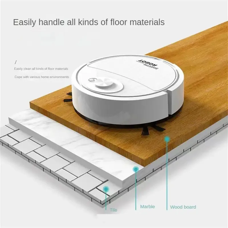 Vakuum 3 i 1 Smart Sweeping Robot Home Mini Sweeper och dammsugning av trådlöst dammsugare Automatisk typ Roboter 231212