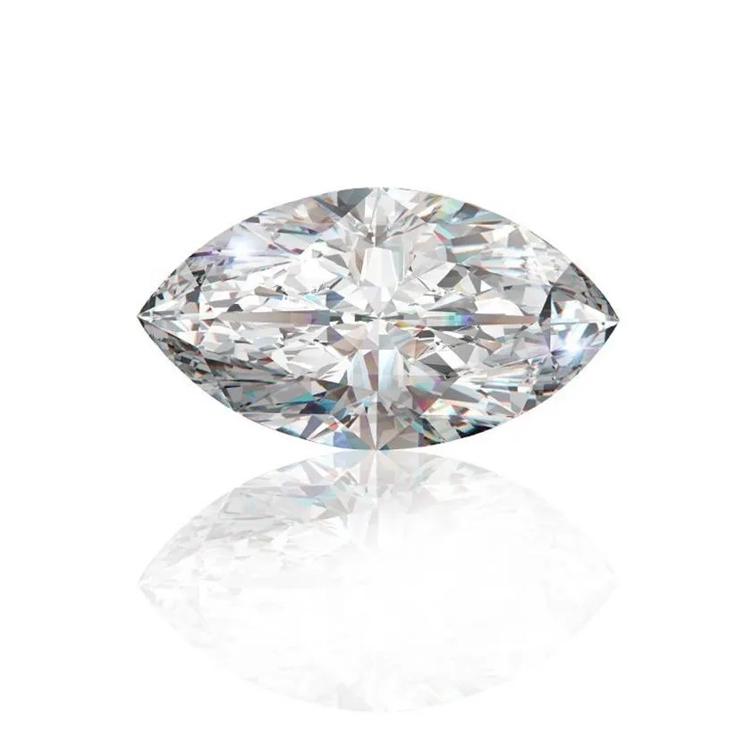 0 1Ct-3 0Ct2 4MM-7 14MM taille Marquise avec certificat D F couleur VVS clarté laboratoire diamant Moissanite pierre 3EX coupe diamant en vrac F257x