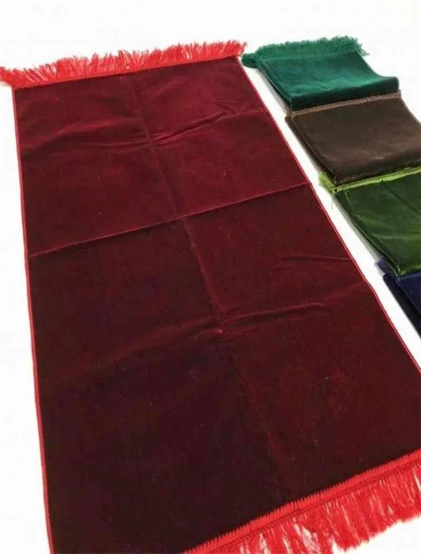 Однотонный исламский молитвенный коврик, мусульманский молитвенный коврик Джанамаз Салат Ид аль Адха, подарок 2107278783696