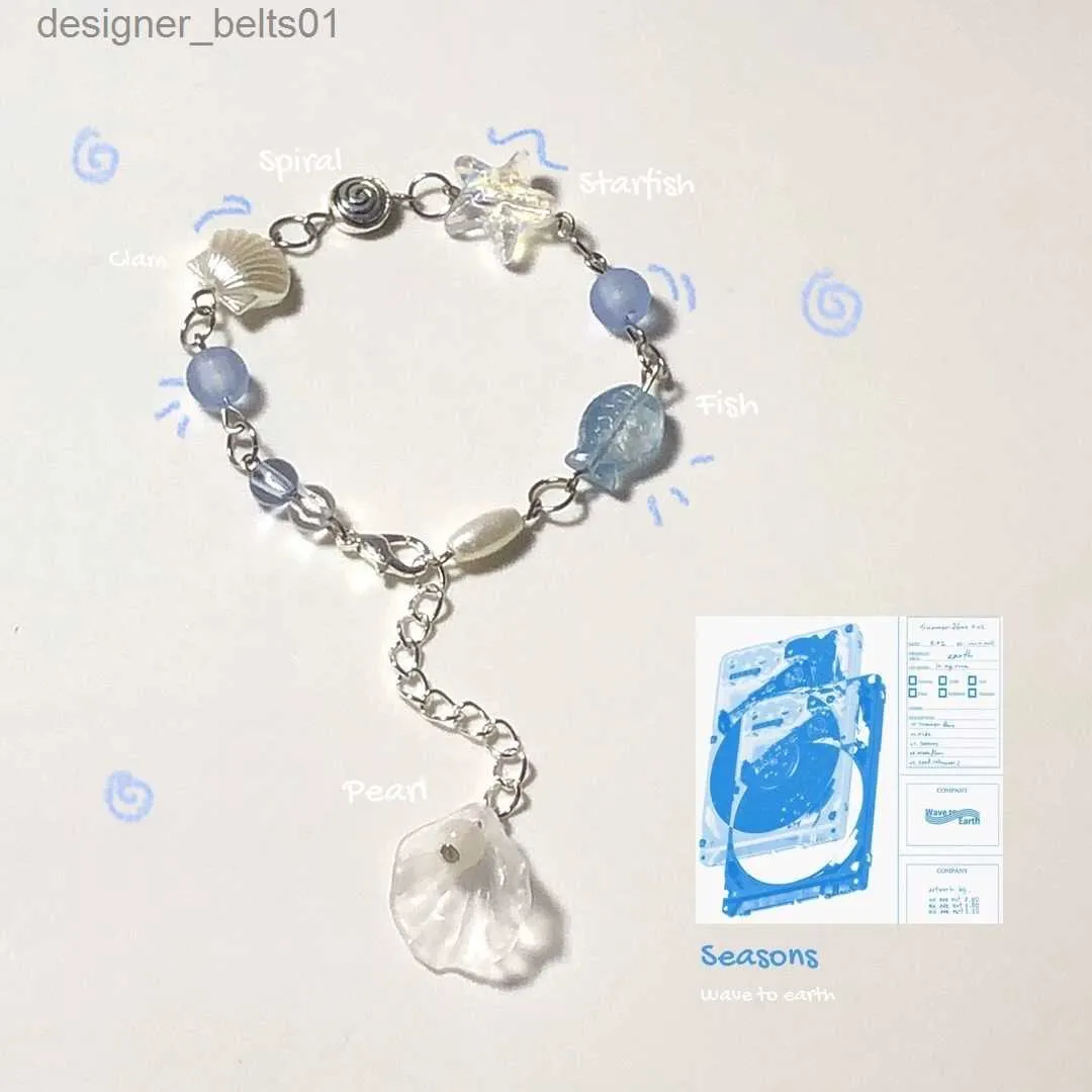 Charm Bracelets Handmade wave to earth inspired BraceletL231214