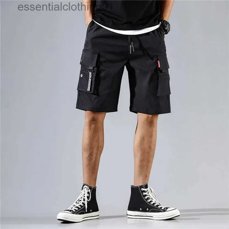 Herren-Shorts Sommer Cargo Shorts Männer Fashion Lti-Pocket Short Casual Hip Hop Baggy Kleidung Streetwear Kurzes Hosen loser Harajuku Short L231212