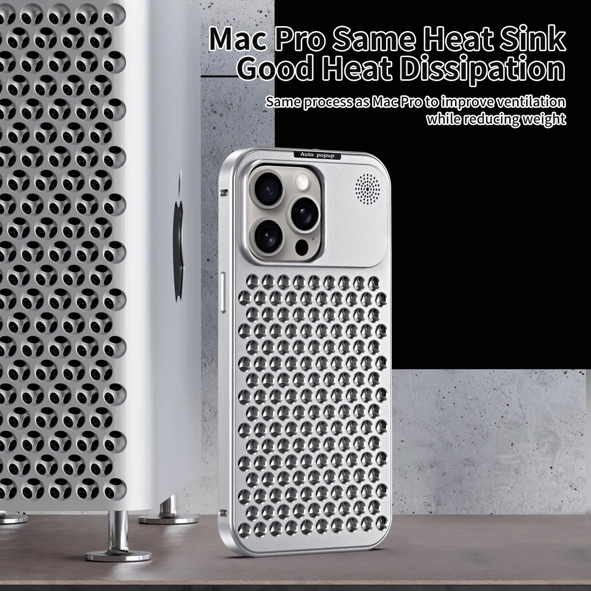 For iPhone 15 Pro Max 14 13 12 Aroma Heat Dissipation Shockproof Hard Case  Cover