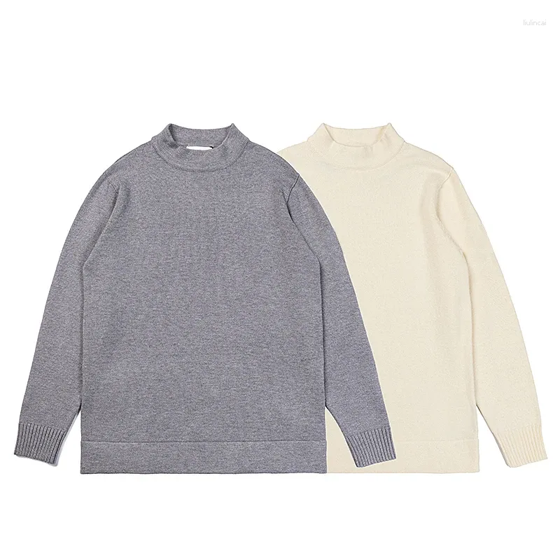 Herensweaters Trendy Basic Halve Coltrui Trui Voor Mannen En Vrouwen Warme Basis Knitwear Koppels Dagelijks Leven