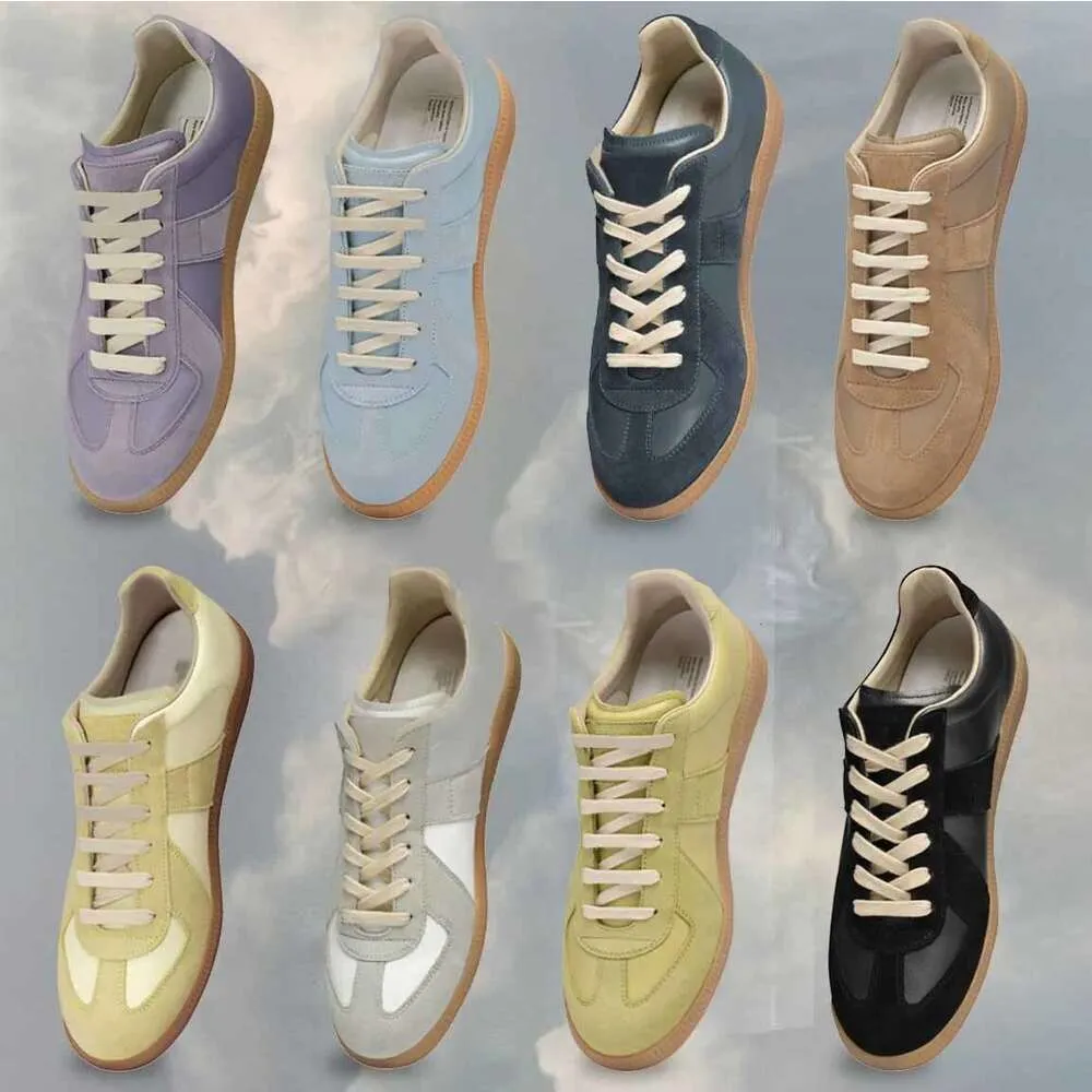 أعلى جودة مكررة maisons Margiela Sneaker Suede مصممة غير رسمية أحذية تنس منخفضة المدربات النساء رجال الرغوة ران كرة السلة في الهواء الطلق حذاء