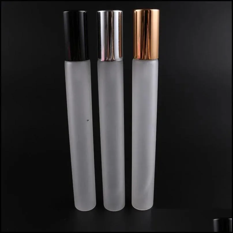 Wholesale Perfume Bottle 20Ml Frosted Glass Spray Bottle Empty Atomizer Slivery Glod Vials Cosmetic Container Drop