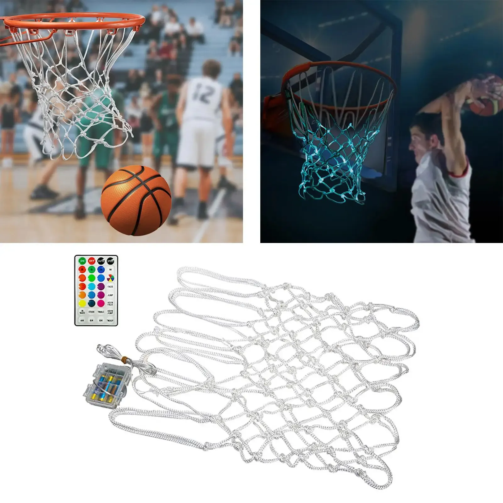 LED Light Basketball Net Change Play Automatic Lights for Outdoor Teen