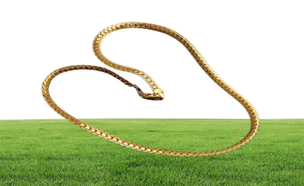 Yhamni män guldfärghalsband med stämpel guld färg halsband grossist trendig 5 mm bred 50 mm långkedjiga halsband män nx1743264391