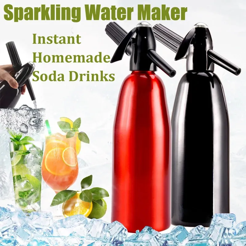 Bar Tools Portable Sparkling Water Maker Flavor Soda Blaster CO2 Cocktail Bubble Drinks Pressurizer Bartender Siphon Accessories Aluminum 231211