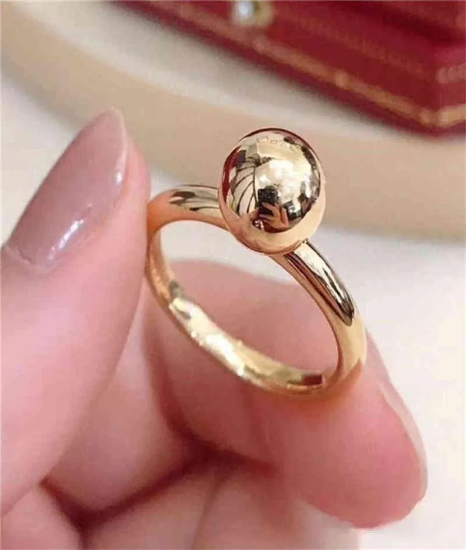 S925 Sterling Silver for Women Hardwear Series Personality Round Ball Ring Luxury Cold and Elegant Jewelry 3 Colors1709078
