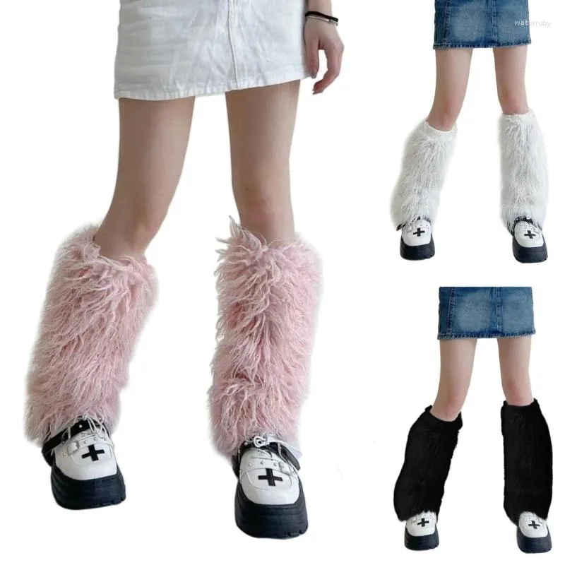 Femmes chaussettes automne d'hiver Furry Long Boot des années 80 Partyglers pour 37JB