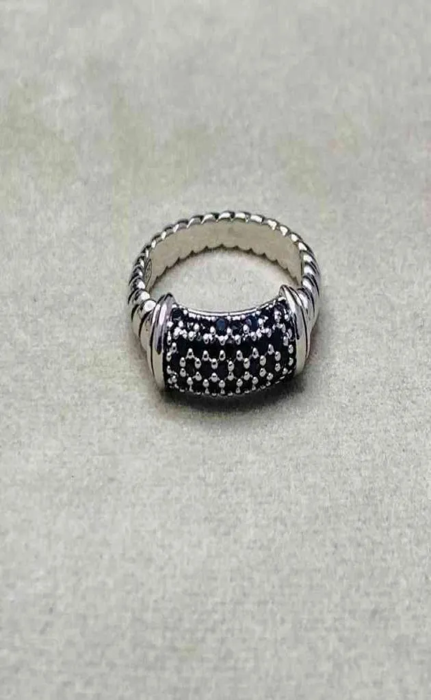 Fashion Jewelry Designer Diamond Black White Ring Rings Diamond Womens Mens High Quality Platinum Plated4924589