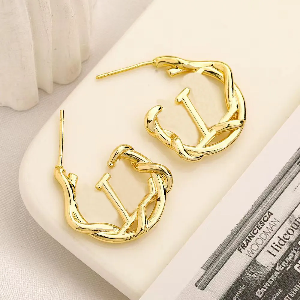 Ohrringe Großhandel Designer-Ohrringe Ohrringe Buchstaben-Ohrringe Luxus-Goldohrringe Damenschmuck Valentinstagsgeschenk Verlobung