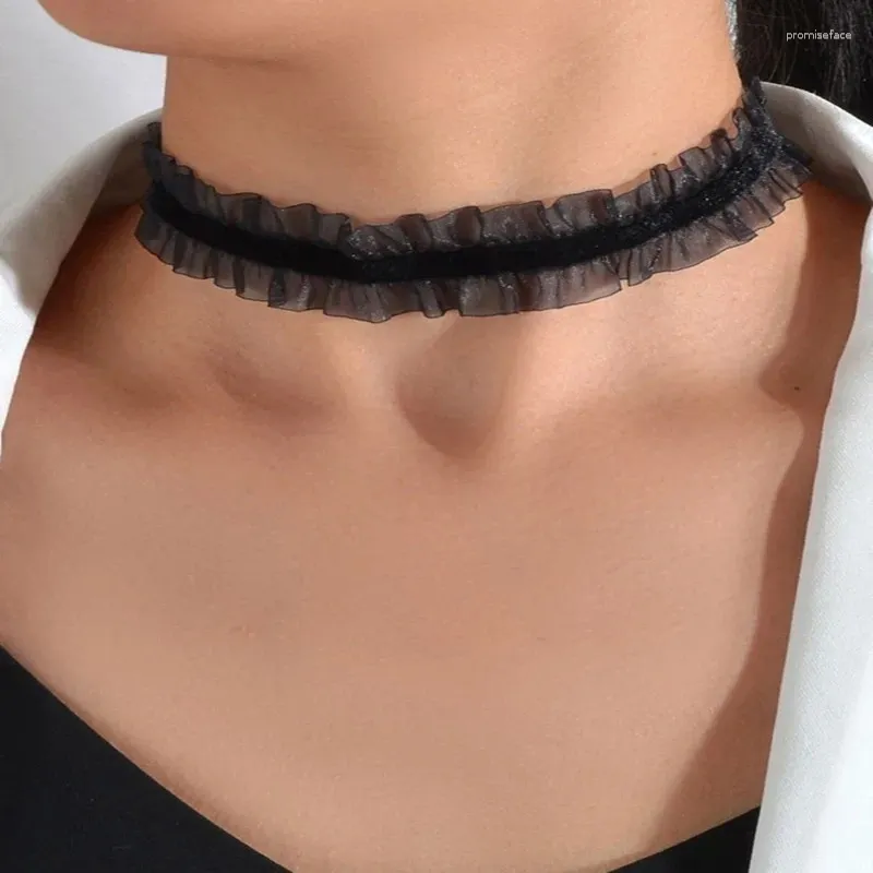 Collier ras du cou européen et américain, chaîne de cou, bijoux simples à la mode, ceinture tissée en dentelle, collier pour clavicule
