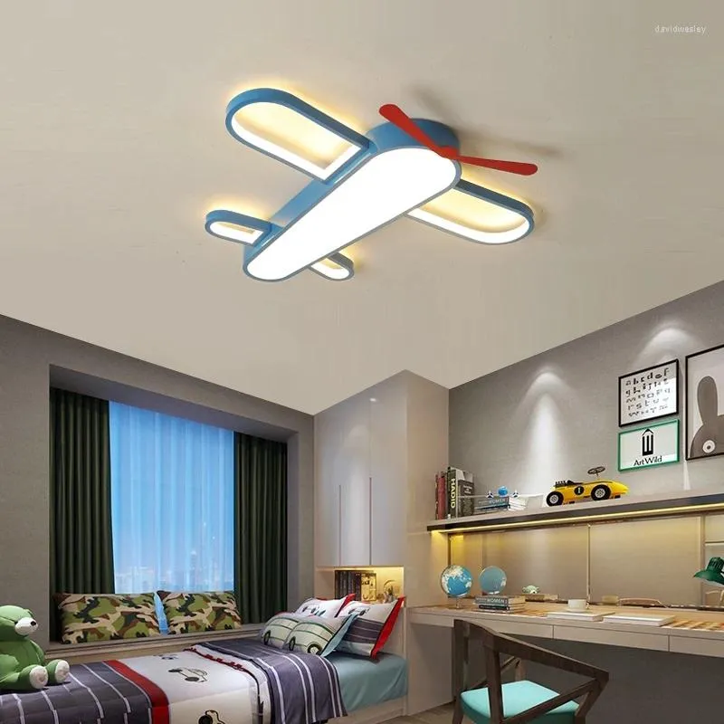 Deckenleuchten Neuartiges Design Flugzeug 24W 36W LED-Licht Dimmbar Schlafzimmer Junge Mädchen Cartoon Kinderzimmer