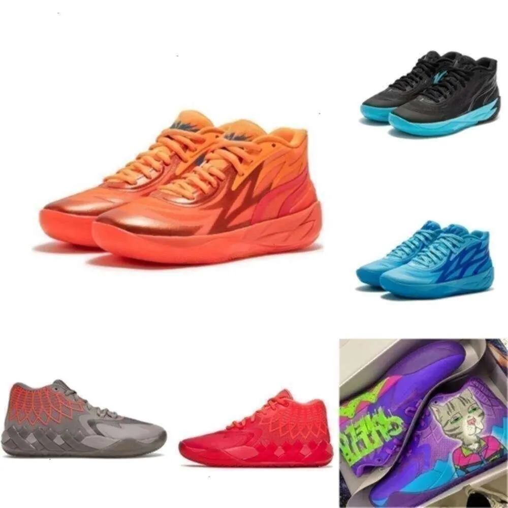 Lamelo Sports Shoes MB01 Designer 02 Lamelo Ball Mens basketskor och inte härifrån BLAST ROCK RIDGE RED LO UFO Women Train