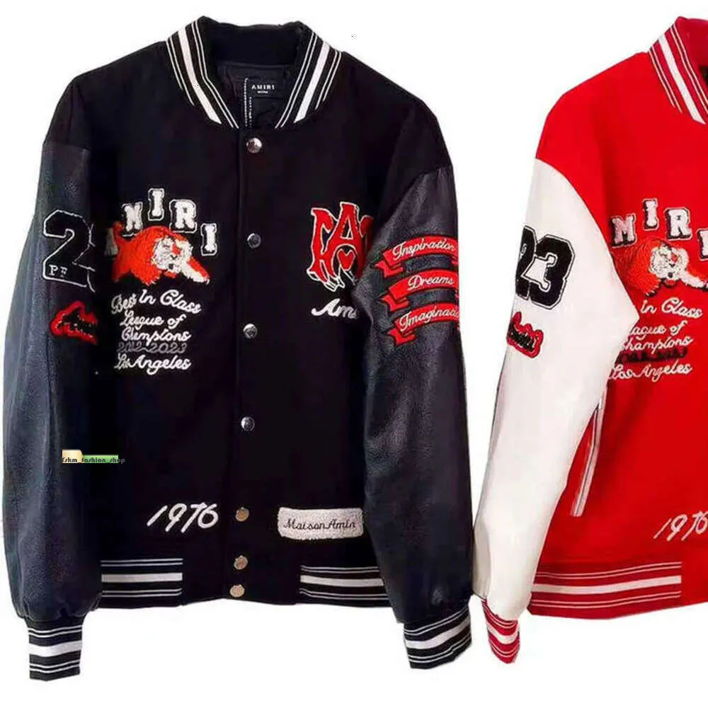 DHgate.com:Designer Mens Leather Varsity Jacket