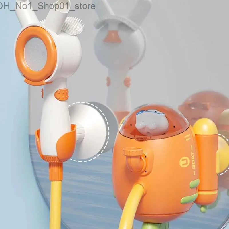 Игрушки для ванны Игрушки для ванны Разбрызгиватель Baby Shower Детские игрушки для ванной для детей Игрушки для распыления воды для младенцев Портативный походный душевой насос для малышей Q231212