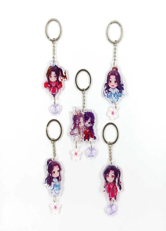 Tian Guan Ci Fu Keychain Man Heaven Tjänstemän Välsigande Key Chain Women Pendant Key Ring Smycken Söt nyckelhållare Metal Brelok G10192292435