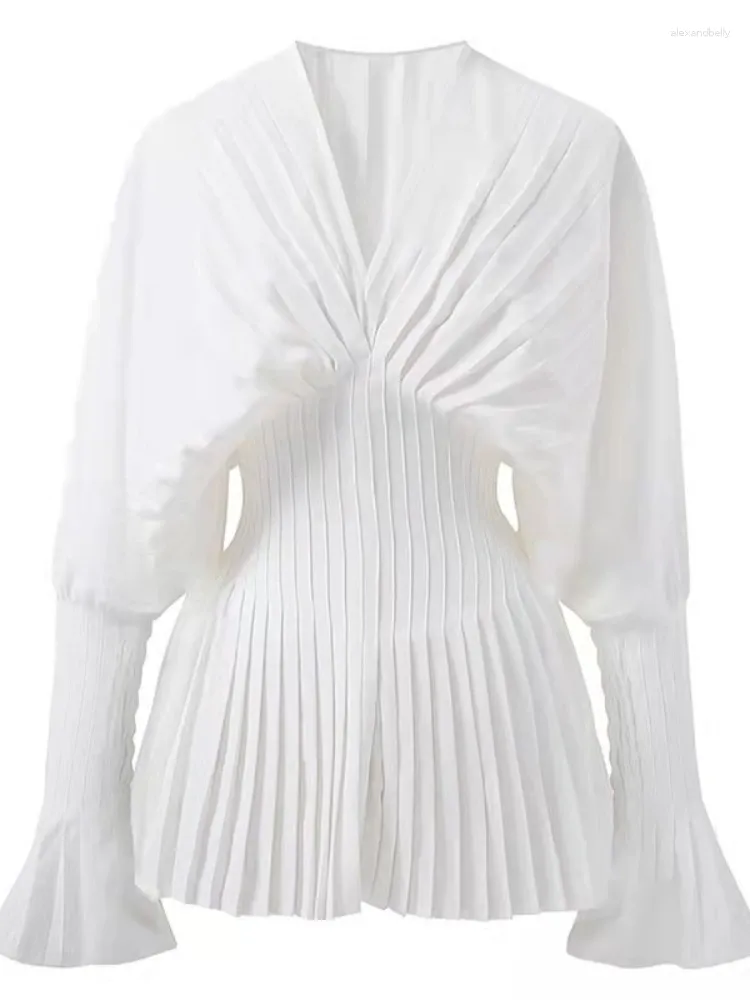 Lantern Sleeve Blouse, White