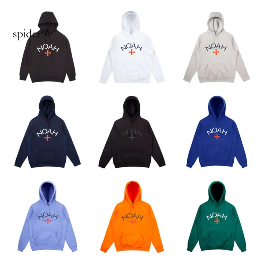 Noah Hoodies Högkvalitativ överdimensionerad klassisk Cross First Generation Hooded Jacket med tryckt Plush Loose Noah Hoodie 895