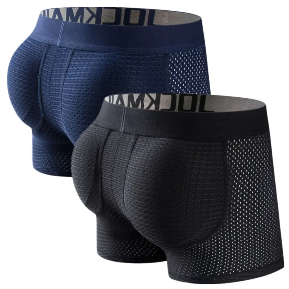 Jockmail pçs sexy masculino roupa interior acolchoada malha boxer nádegas levantador ampliar bunda push up almofada cuecas gay masculino calcinha